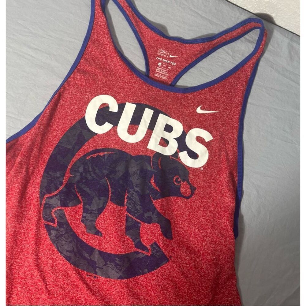 Chicago Cubs Tank Top Nike Women's XXL Red Graphic Print Racerback MLB